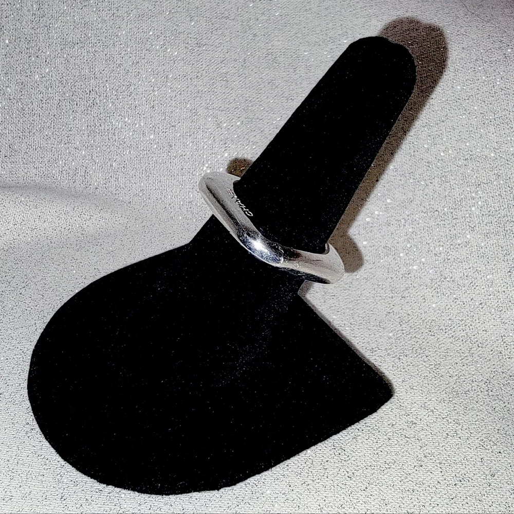 Vintage CHANEL Square Sterling Silver Ring - Picture 4 of 6